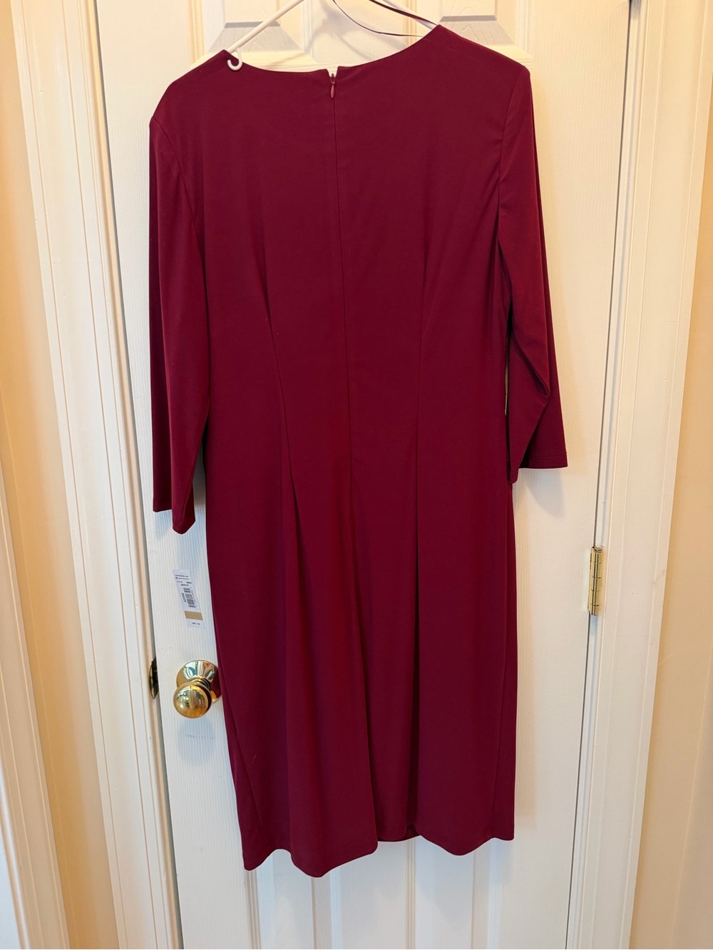 RM Richard’s Burgundy Ruffle Sheath Dress - Picture 3 of 3